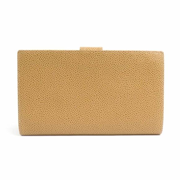 CHANEL Beige Caviar Leather Logo Wallet - Picture 2 of 5